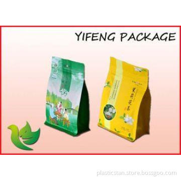 Tea Packaging Flat Bottom Pouch Reclose Zipper Lock Bag 250